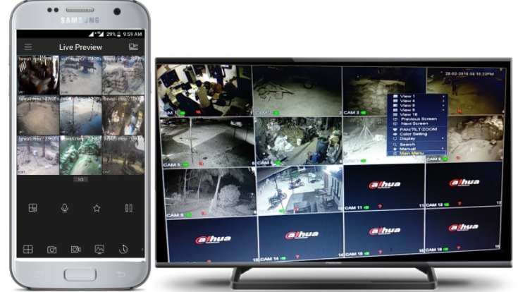 Smart Phone with video surveillance monitor